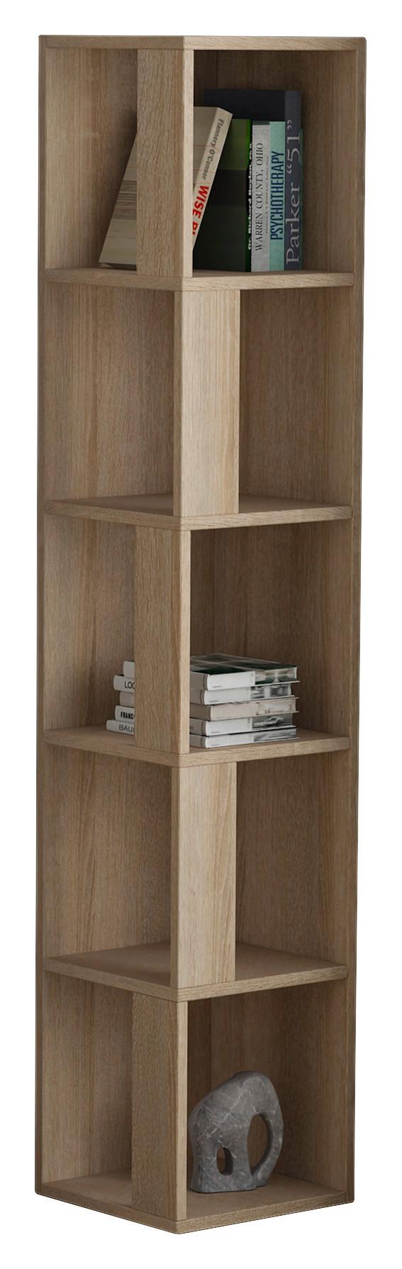 Eckregal Piano Eckregal - Eichefarben, Design, Holzwerkstoff (32/159/32cm) - Livetastic