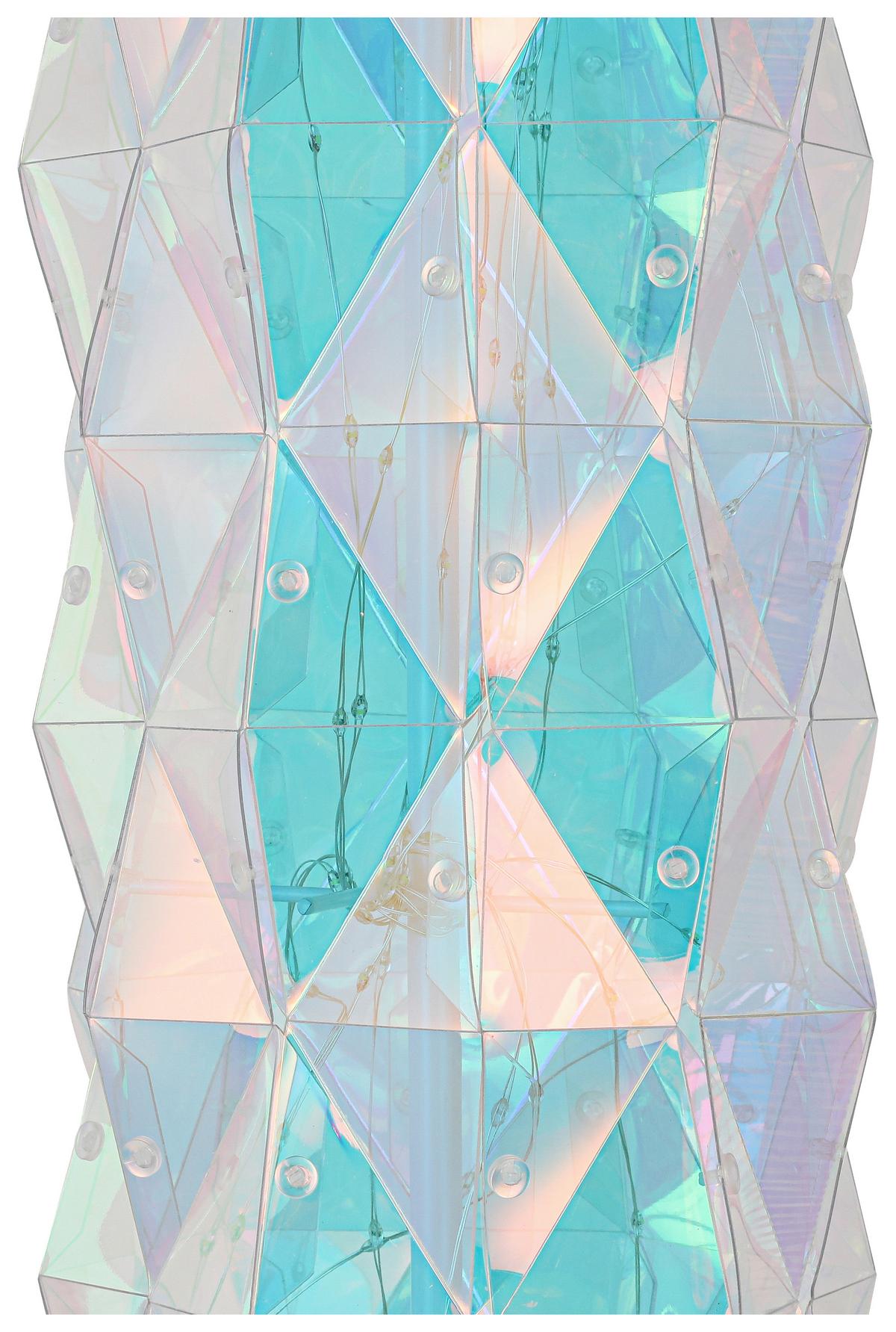 STOJACÍ LED SVÍTIDLO GLORIA - průhledné/barvy chromu, Moderní, plast (17/97,5cm) - Mömax