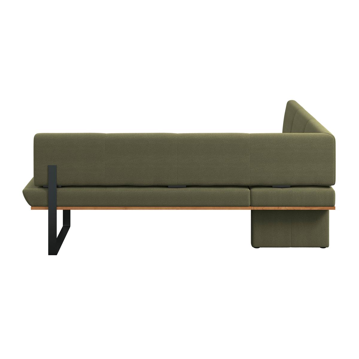 Eckbank Tristan Webstoff grün, S:175x245cm - Schwarz/Grün, MODERN, Holz/Textil (175/245cm) - James Wood