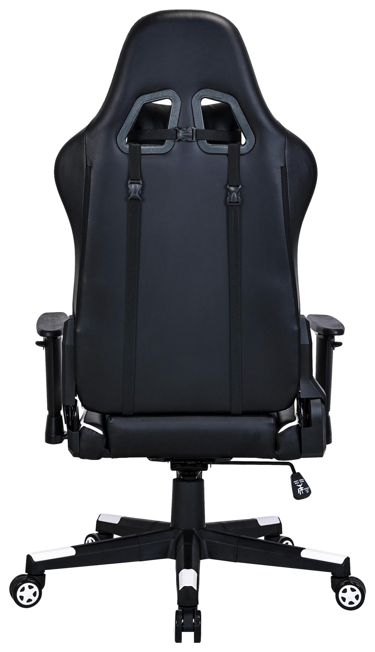 Otočná stolička ZIVA - čierna/biela, Modern, kov/textil (69,5/120-130/66cm) - Mömax