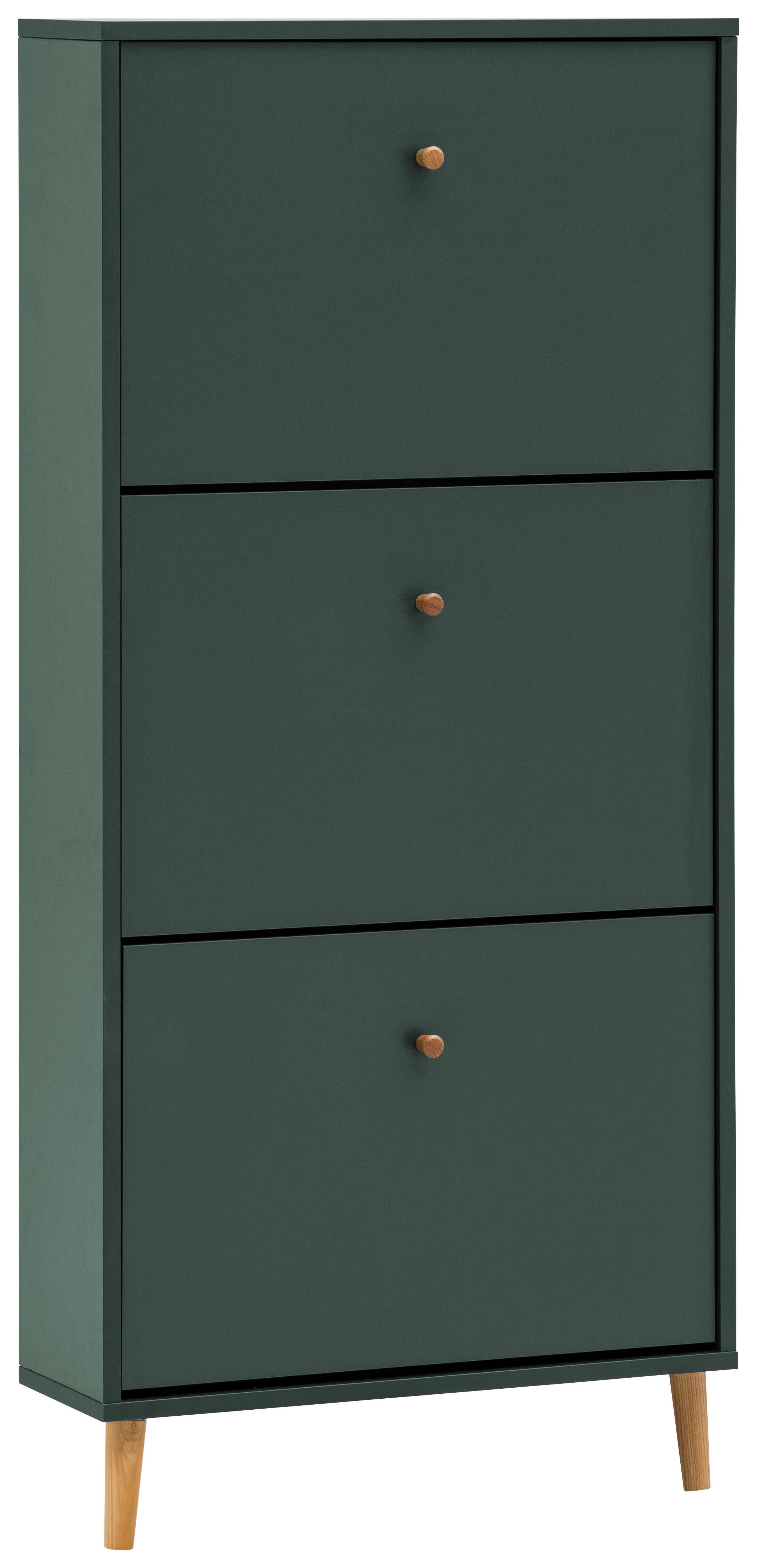 Schuhkipper Bjarne, Waldgrün B: 59,8 Cm - Waldgrün, Design, Holzwerkstoff (59,8/131/19,55cm) - MID.YOU