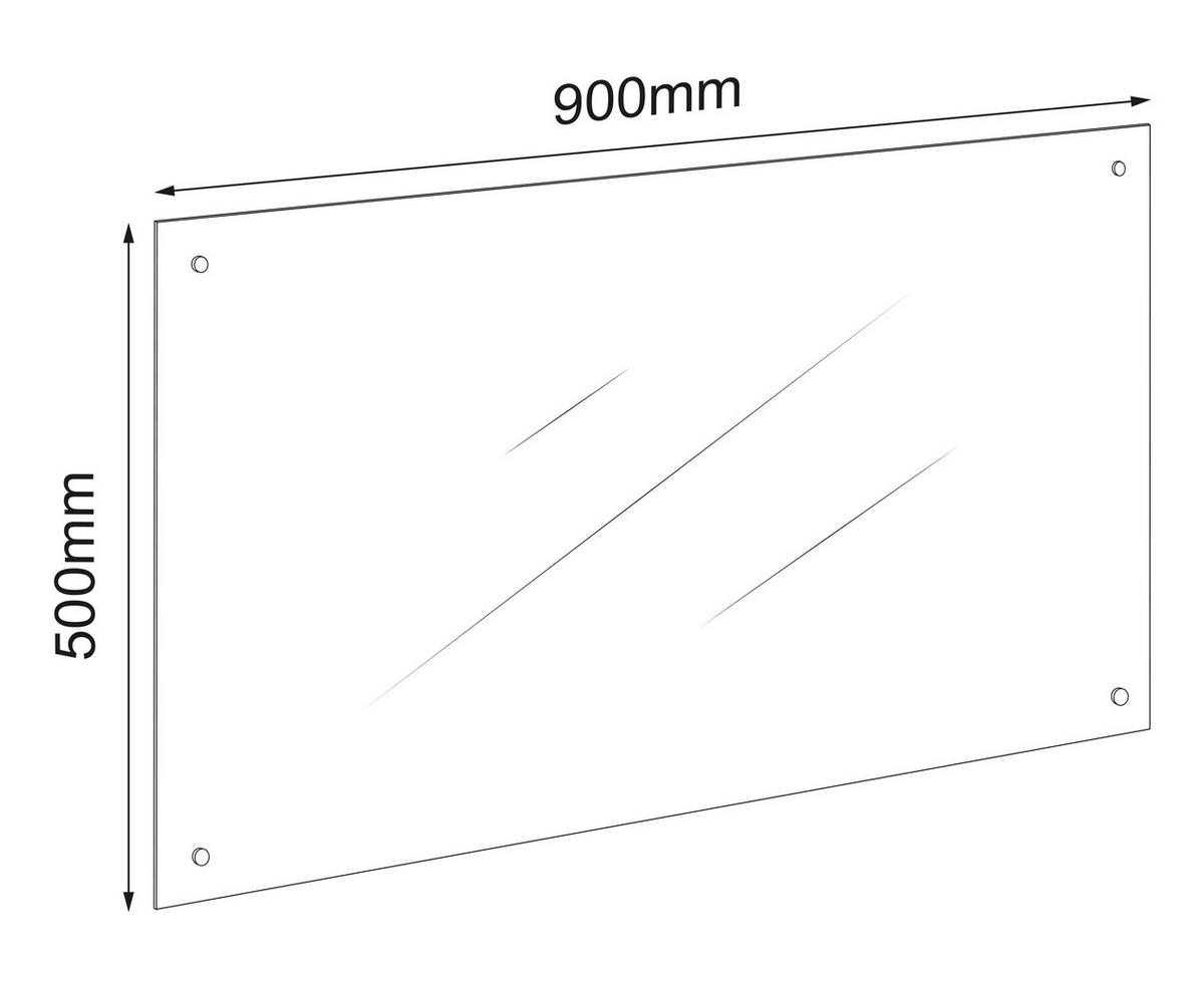 KÜCHENRÜCKWAND Klarglas B: 90cm - Klar, Trend, Glas (90/50cm) - MID.YOU