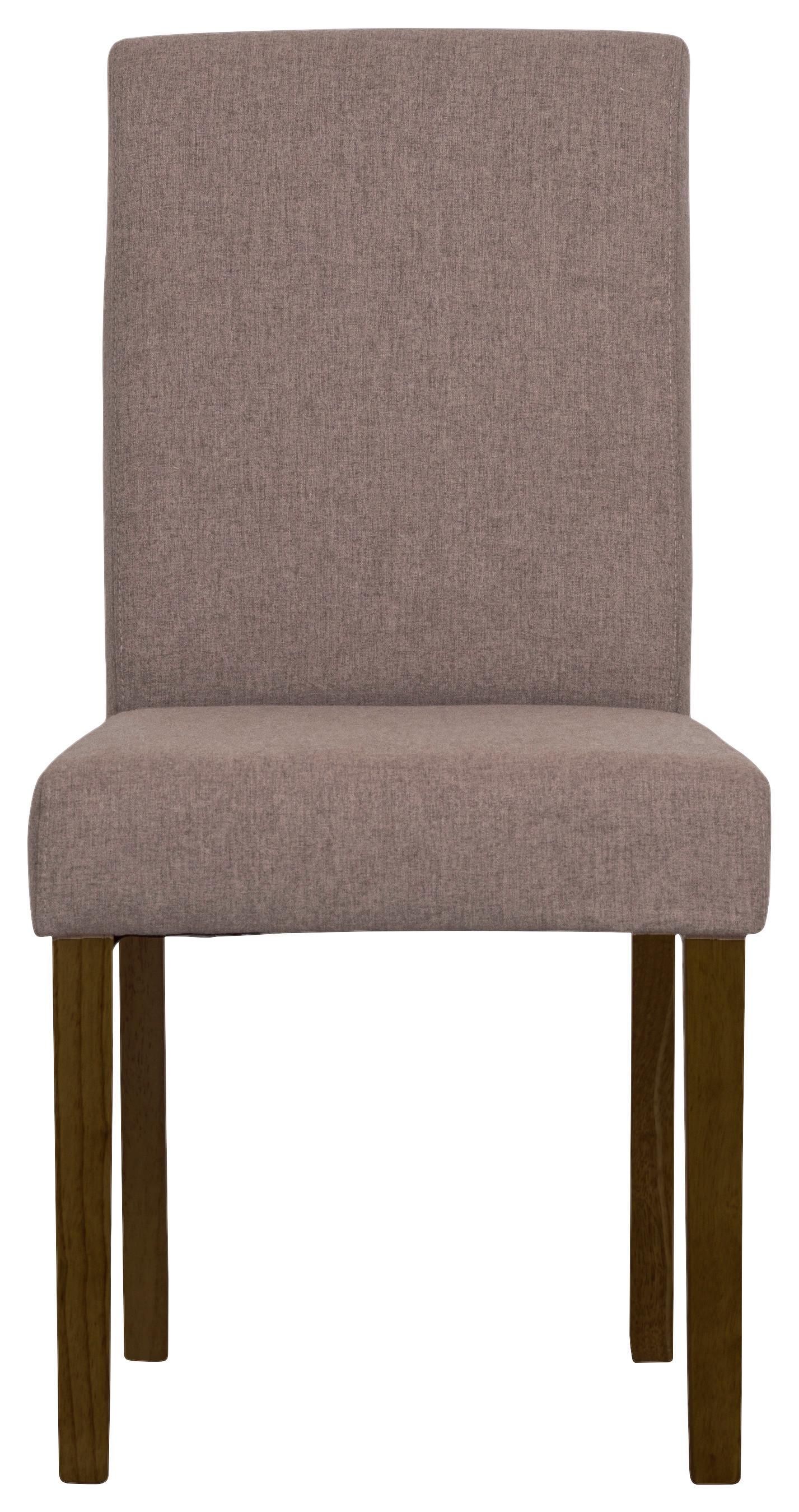 Esszimmerstuhl Tampa Braun Gepolstert mit Echtholz-Beinen - Braun, KONVENTIONELL, Holz/Textil (54/89/45cm)
