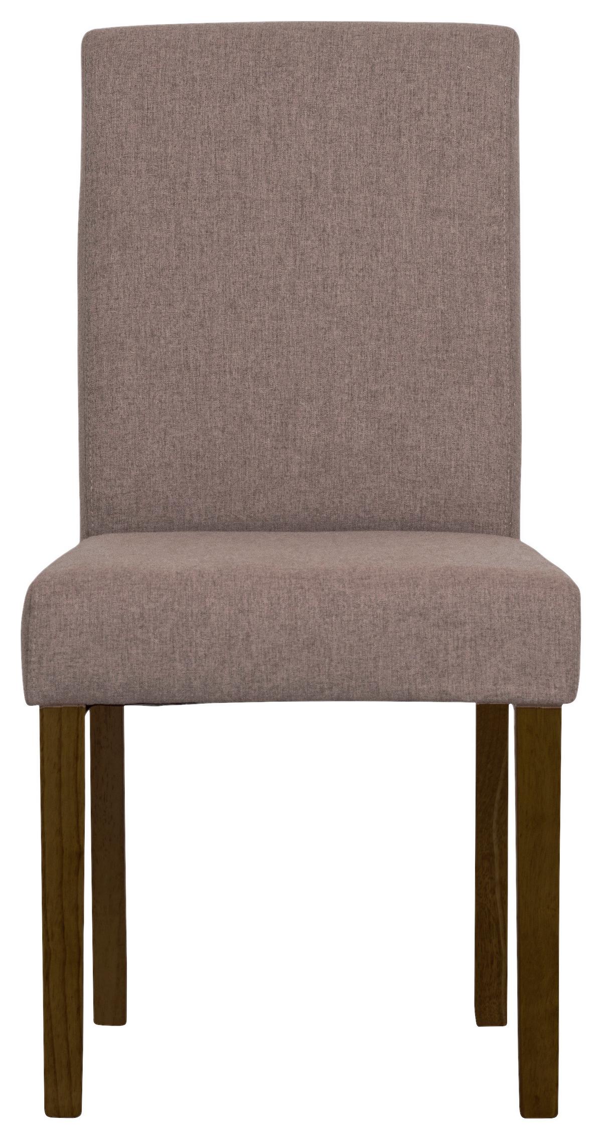 Esszimmerstuhl Tampa Braun Gepolstert Mit Echtholz-Beinen - Braun, KONVENTIONELL, Holz/Textil (54/89/45cm)