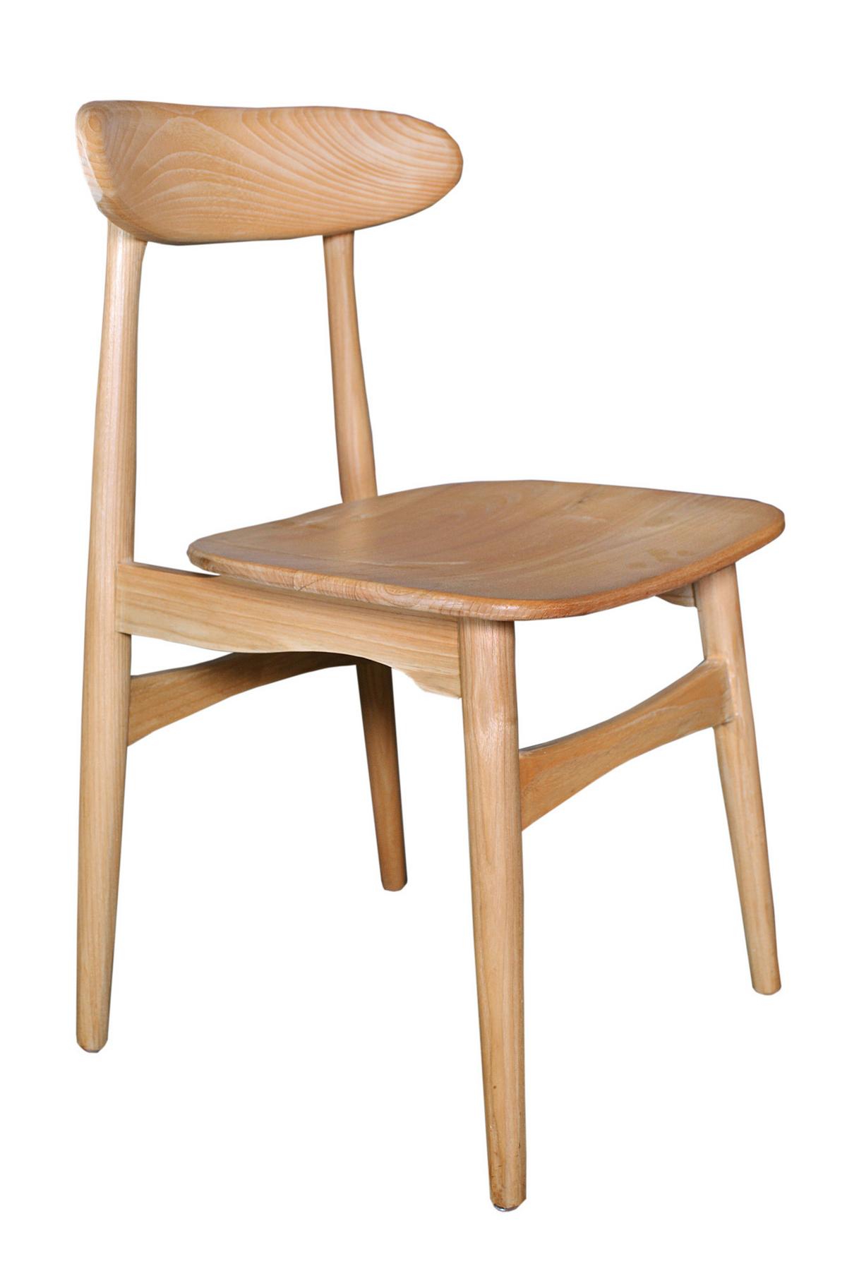 Stuhl Scandi Holz Naturfarben, B: 53 Cm - Naturfarben, ROMANTIK / LANDHAUS, Holz (53/80/45cm)