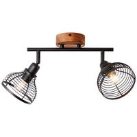 Strahler 47713/76 Avia - Schwarz/Braun, Natur, Holz/Metall (16,5/33/17cm) - Brilliant
