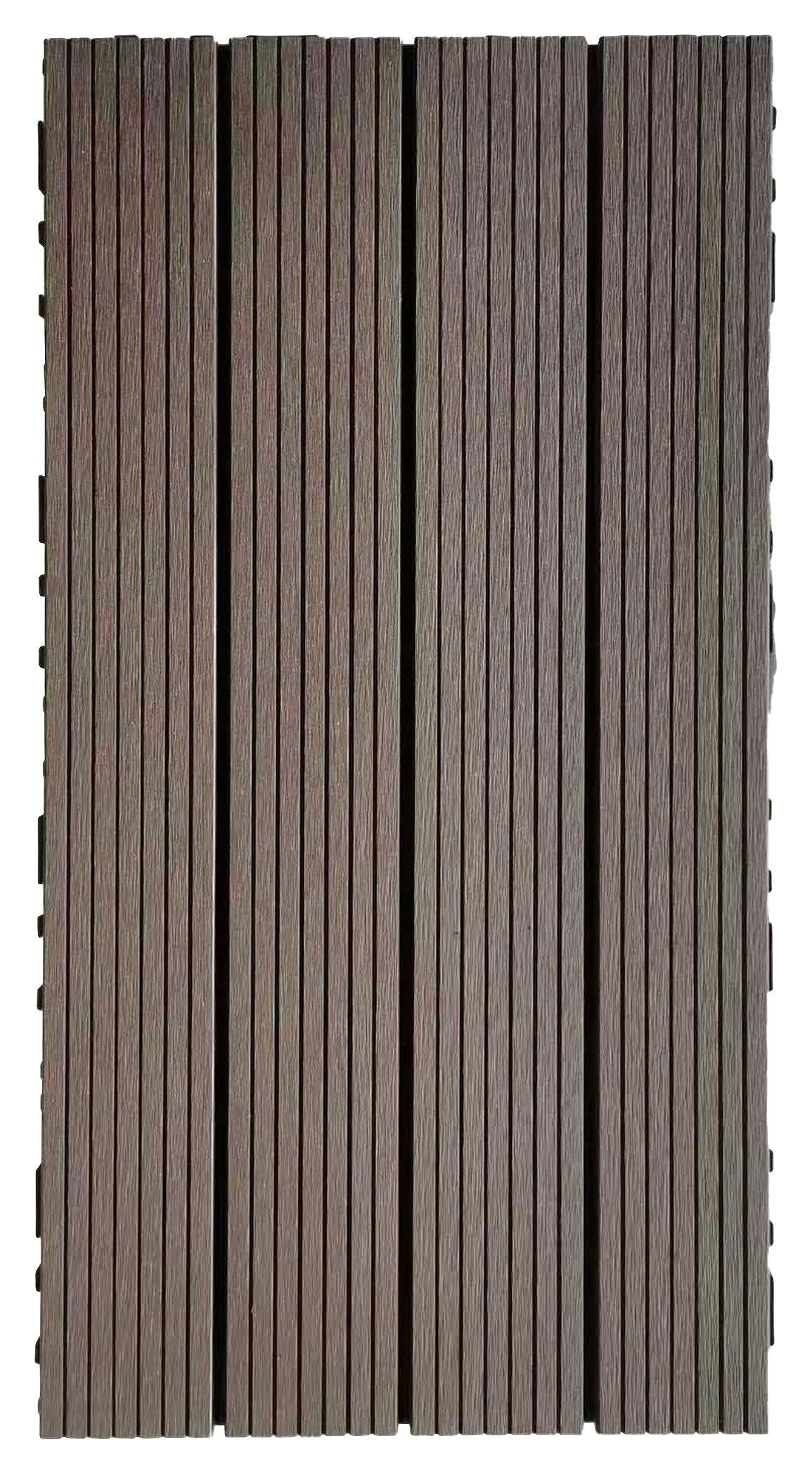 Terrassenfliese Puerto Picolo WPC, Cappuccino, 6 Stück - Cappuccino, KONVENTIONELL, Holzwerkstoff (60/30/2.4cm) - Prestige Home