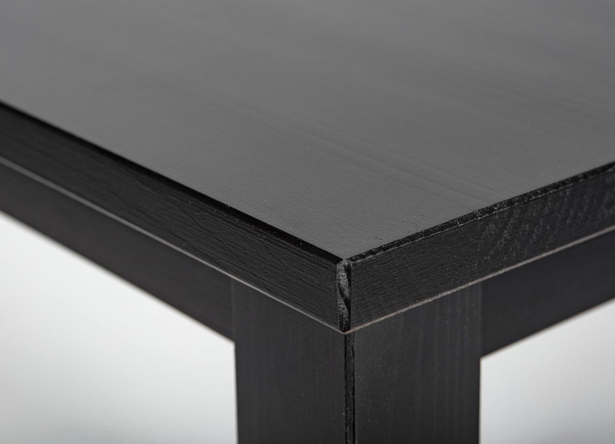 Beistelltisch Kiefer Massiv Hiltwin, Schwarz - Schwarz, Basics, Holz (45/45/55cm) - MID.YOU