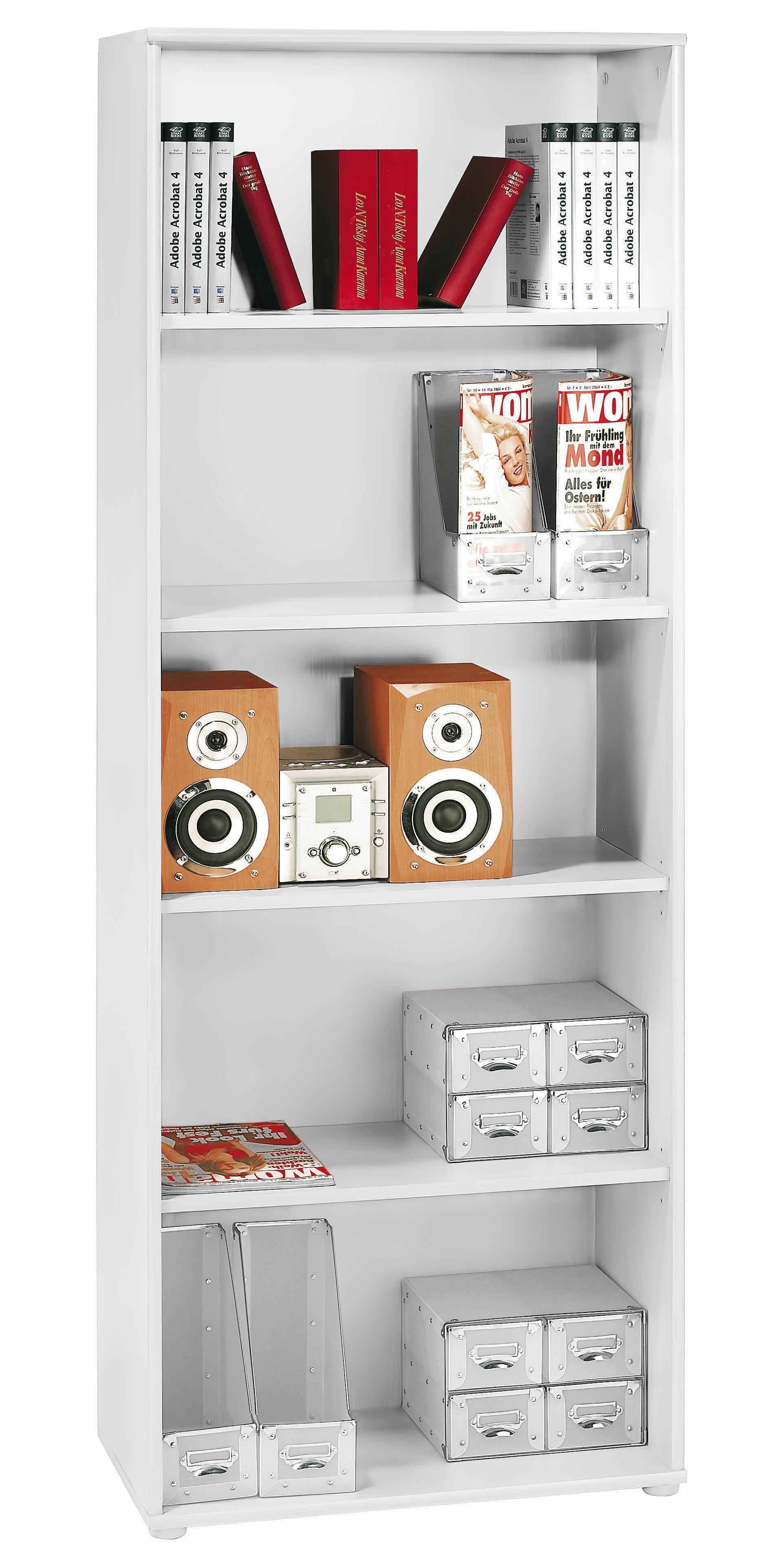 Regal Josef 6 - Weiß, MODERN, Holzwerkstoff (60/185,6/30cm)