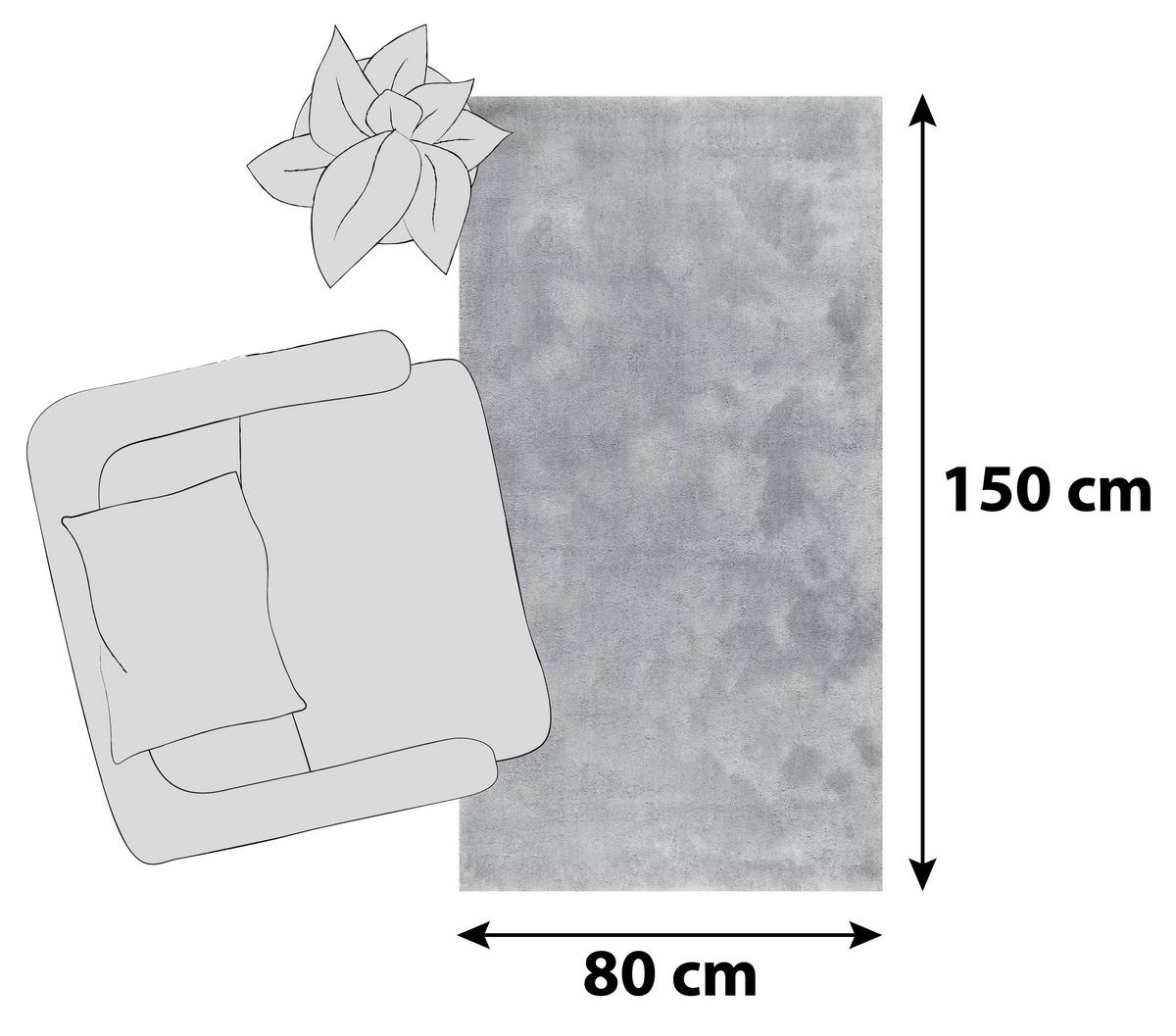 Hochflorteppich Relaxx Hellgrau 80x150 Cm - Hellgrau, Basics, Textil (80/150cm) - Esprit
