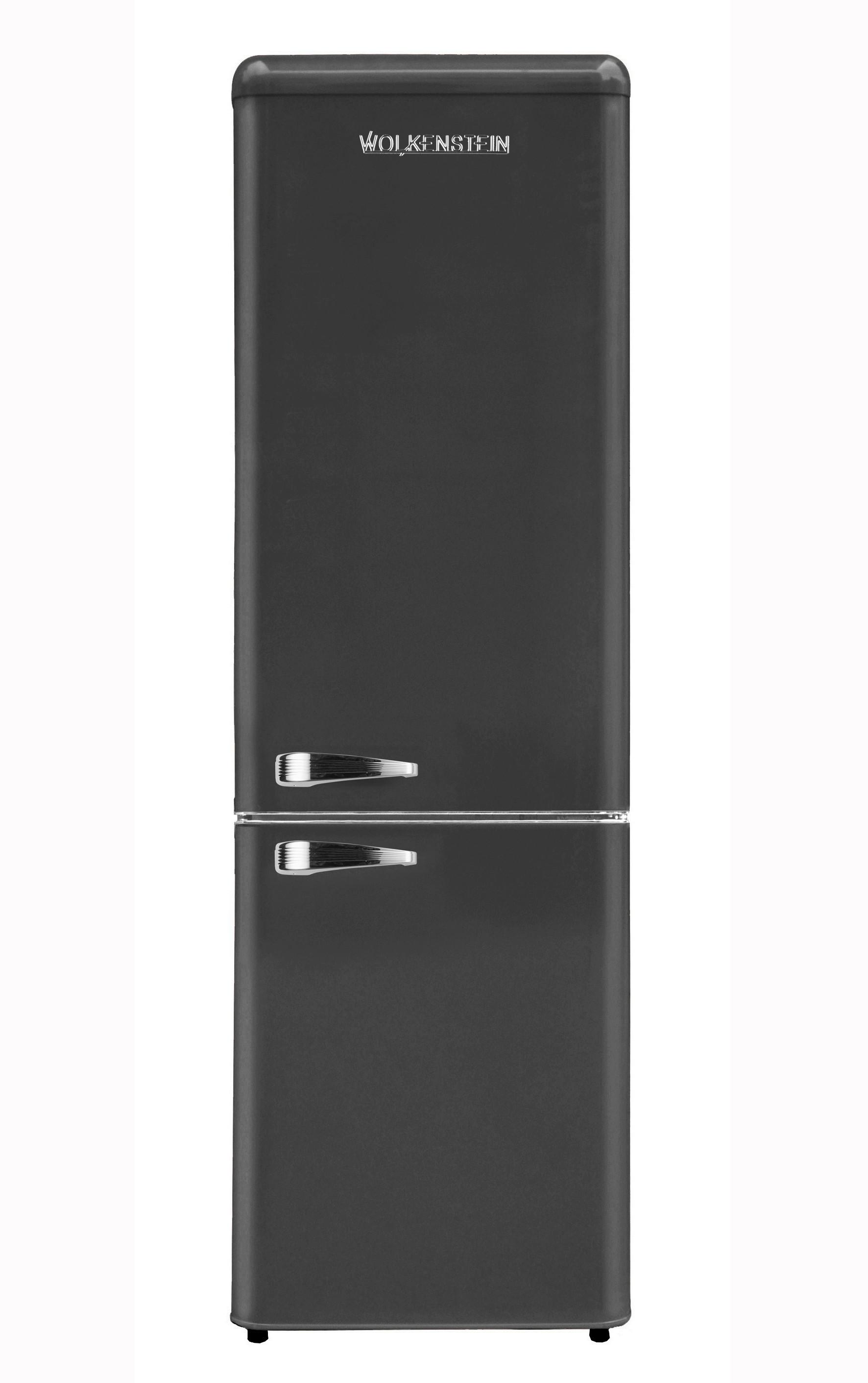 Kühl-Gefrierkombination Schwarz 69+180 L - Schwarz, Basics, Kunststoff/Metall (54,60/177,50/62,60cm)