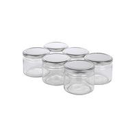 Einmachgläser 6er-set Zora Je 330 Ml, Auslaufsicher - Klar/Rot, Basics, Glas/Metall (0,33l)
