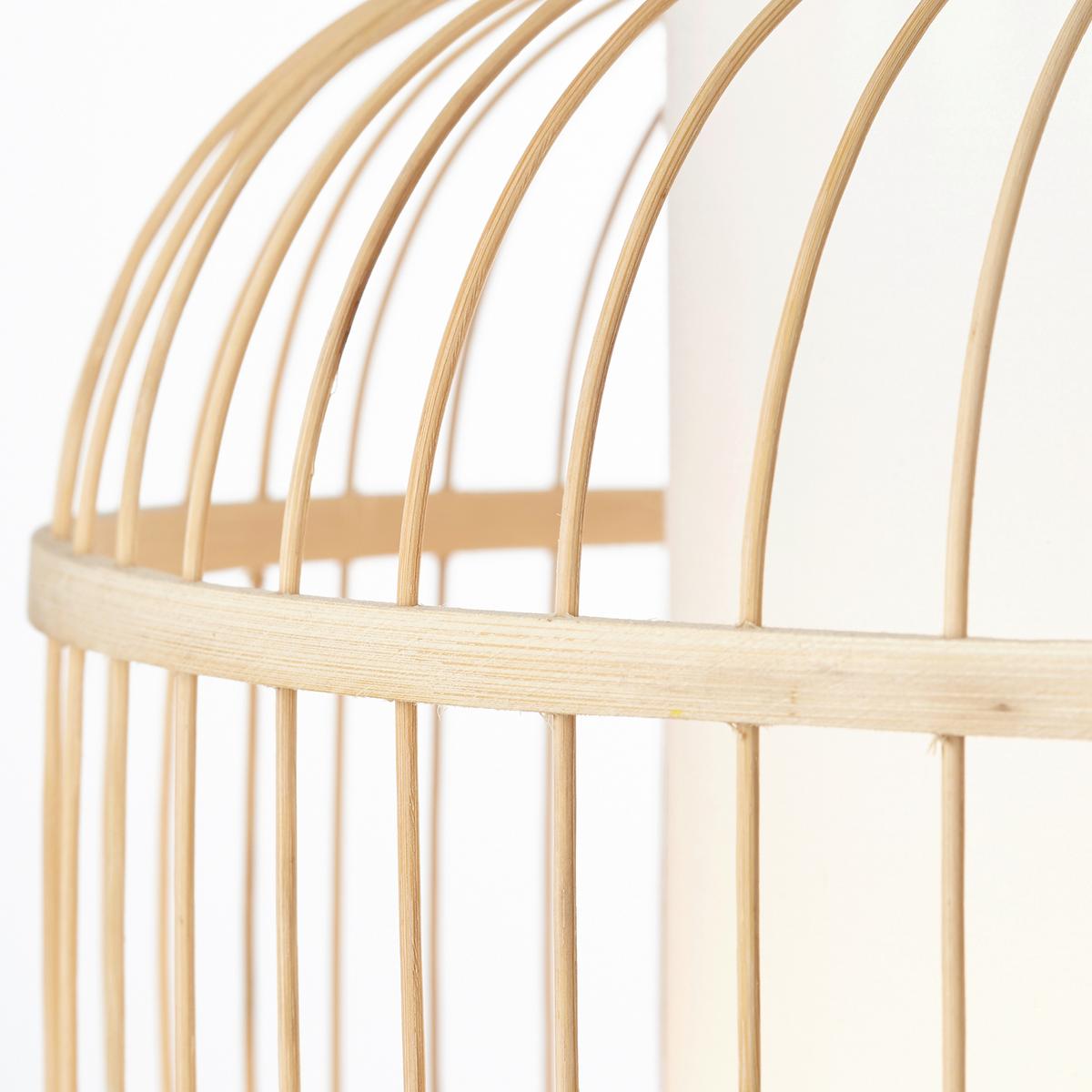 Hängeleuchte 99266/09 Bones - Naturfarben/Weiß, Basics, Holz/Textil (40/150cm) - Brilliant