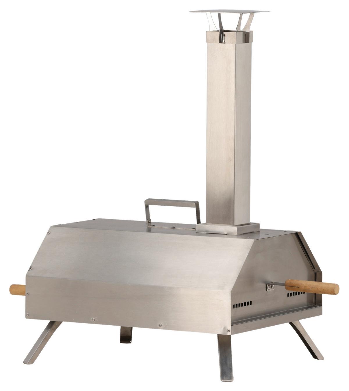 Pizzaofen Hamnå - Silberfarben, KONVENTIONELL, Metall (76,4/68,1/40cm) - Gardenson