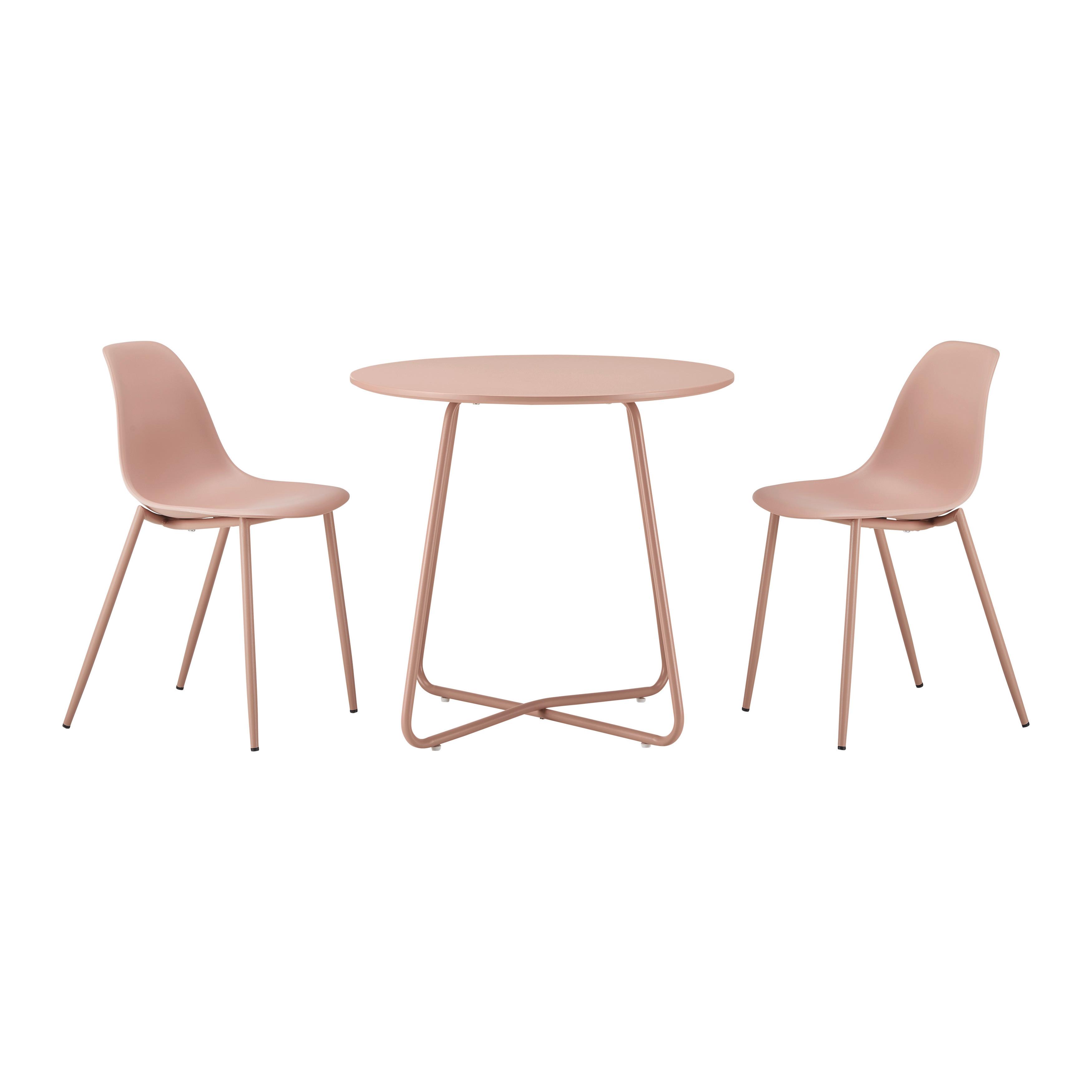 Detská sedacia zostava CASEY ružová - ružová, Modern, kov/plast (60/56/60cm) - Bessagi Kids