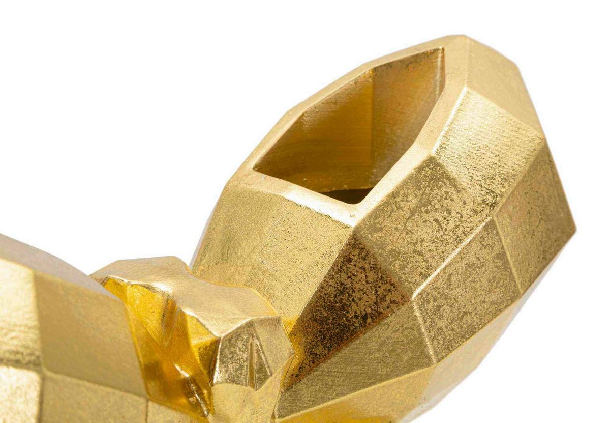 Vase Butterfly Gold Goldfarben B: 22,5 cm - Goldfarben, Basics, Kunststoff (22.5/15/8cm)