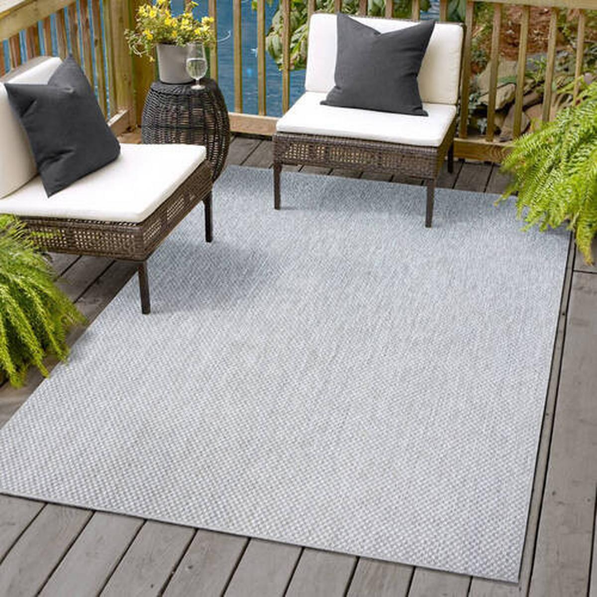 Outdoorteppich Melissa - Hellgrau, KONVENTIONELL, Textil (120/170cm)