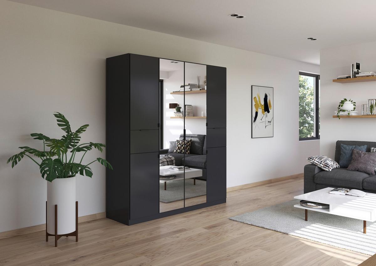 Drehtürenschrank 181 cm Ticao Grau - Silberfarben/Grau, MODERN, Holzwerkstoff (181/210/54cm) - Rauch Möbel