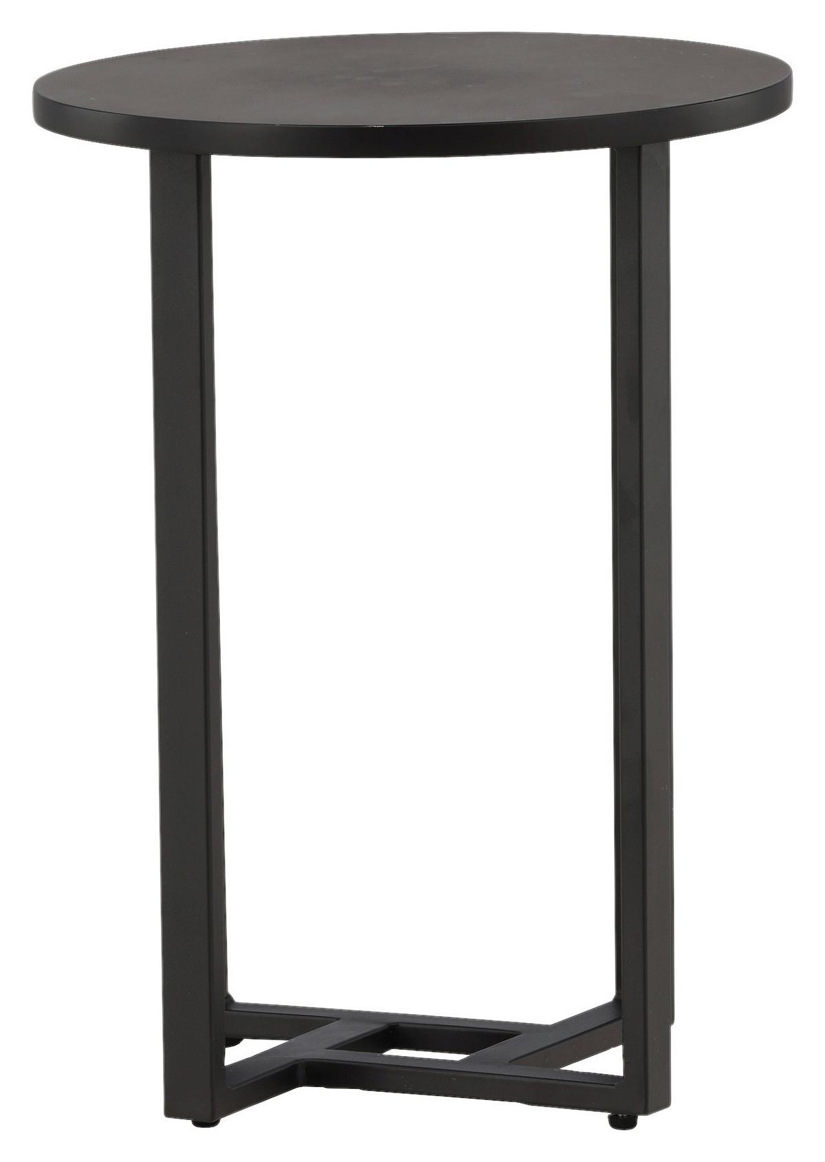 Couchtisch Lawton - Schwarz, Design, Holzwerkstoff/Metall (40/40/55cm) - Livetastic