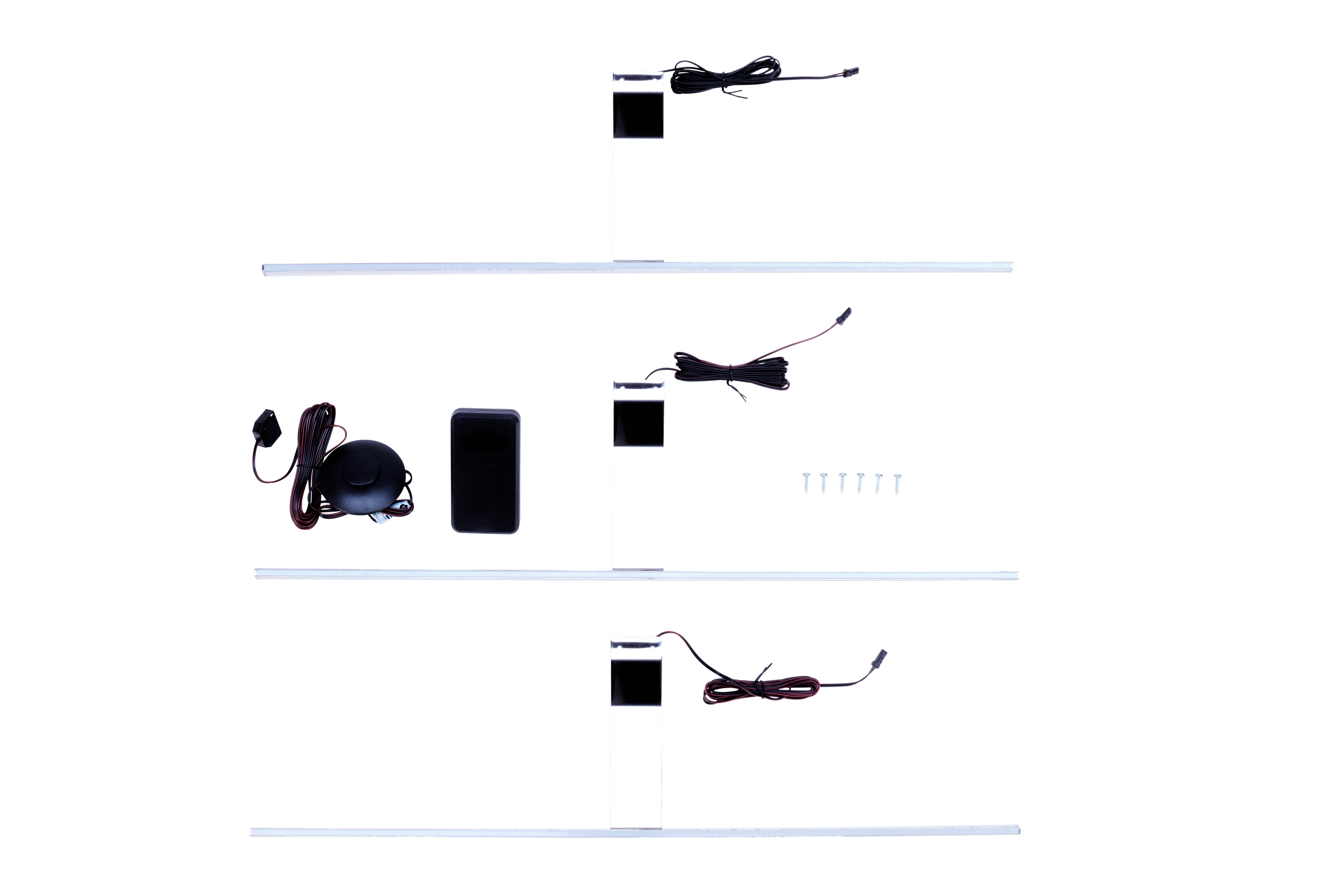 Aufbauleuchte Slimline - Chromfarben, MODERN, Kunststoff (60cm)