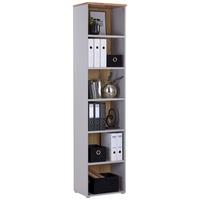 Aktenregal Kontor Grau/Eiche Dekor B: 50 cm - Eichefarben/Grau, MODERN, Holzwerkstoff (50/220/38cm)