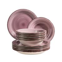 Tafelservice Lumaca Steingut 6 Personen Geschirr Set - Beere, Basics, Keramik - Mäser