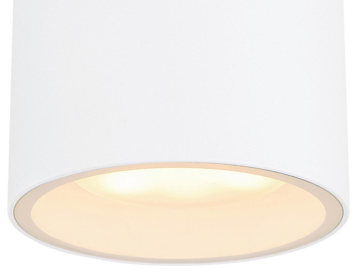 Led Außenleuchte Alcala 11 Watt Aluminium, Deckenmontage - Klar/Weiß, Basics, Glas/Metall (10,8/9,6cm) - Globo