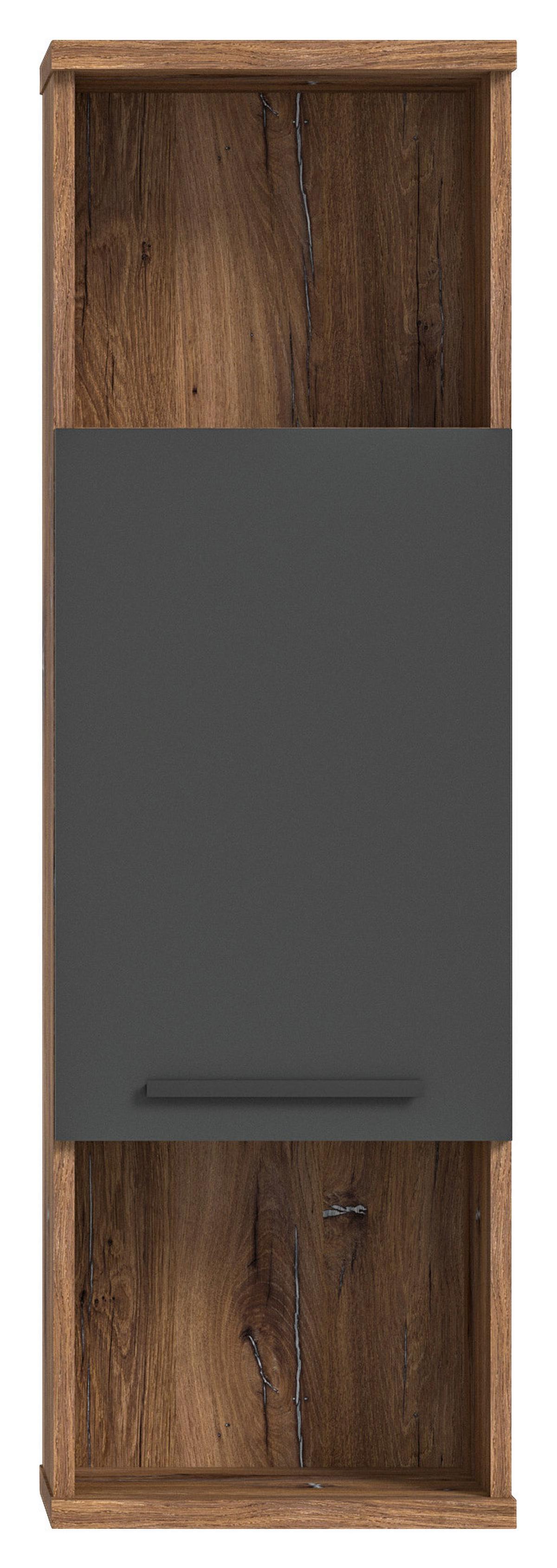 Midischrank Bad Ramon Bxh 35x112 Cm Grau - MODERN, Holzwerkstoff (35/112/25cm) - MID.YOU
