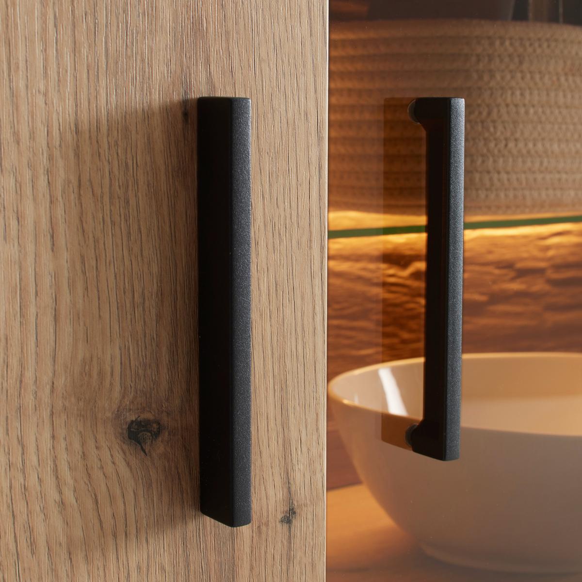 VYSOKÁ KOMODA ALAMEDA -EXKLUSIV- - barvy dubu/antracitová, Moderní, kov/kompozitní dřevo (150/124/38cm) - Mömax