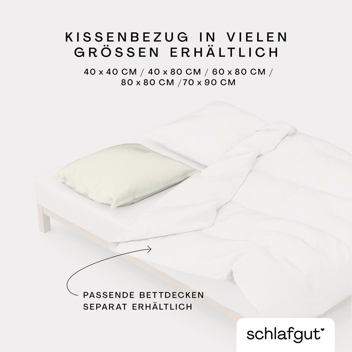 Kopfpolsterbezug Woven Satin - Hellgelb, Basics, Textil (40/80cm) - Schlafgut