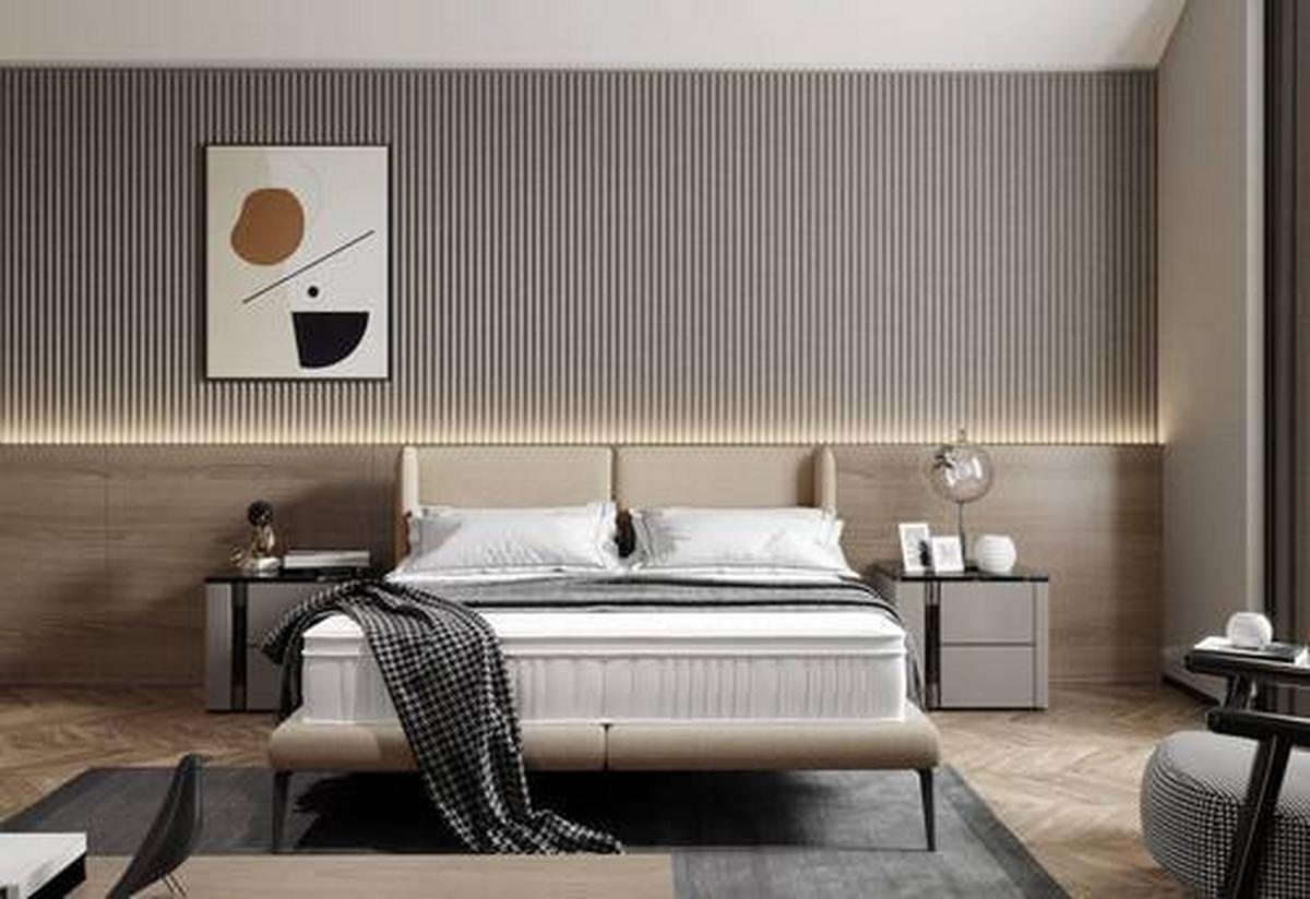 Polsterbett +matratze 180x200 Tessina Now Or Never Cognac - Cognac/Schwarz, MODERN, Textil (180/200cm) - Livetastic