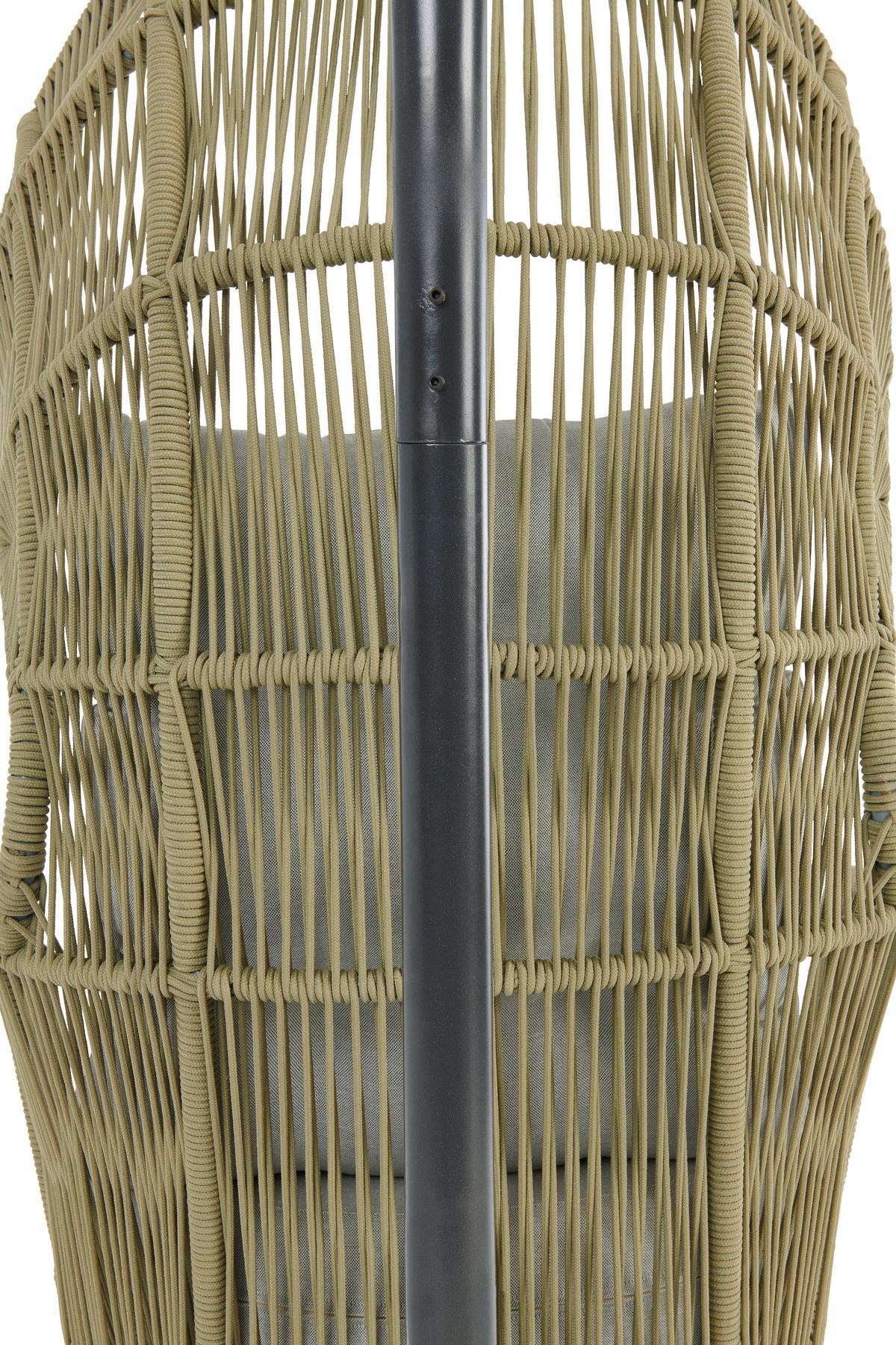 Függőfotel Paris - bézs/lime, Modern, műanyag/textil (110/198/117cm) - Beldano