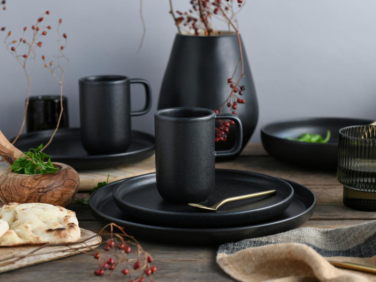 Kombiservice Uno Black 8--Teilig., Schwarz - Schwarz, Basics, Keramik - Creatable