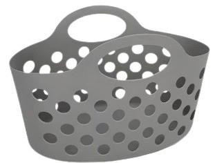 Košík BARBARA - sivá, Konventionell, plast (30/17,5/19,5cm) - Mömax