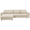 Ecksofa Barura 2s. Urc Creme S: 194/333 cm - Creme/Schwarz, KONVENTIONELL, Holzwerkstoff/Textil (194/333cm) - MID.YOU