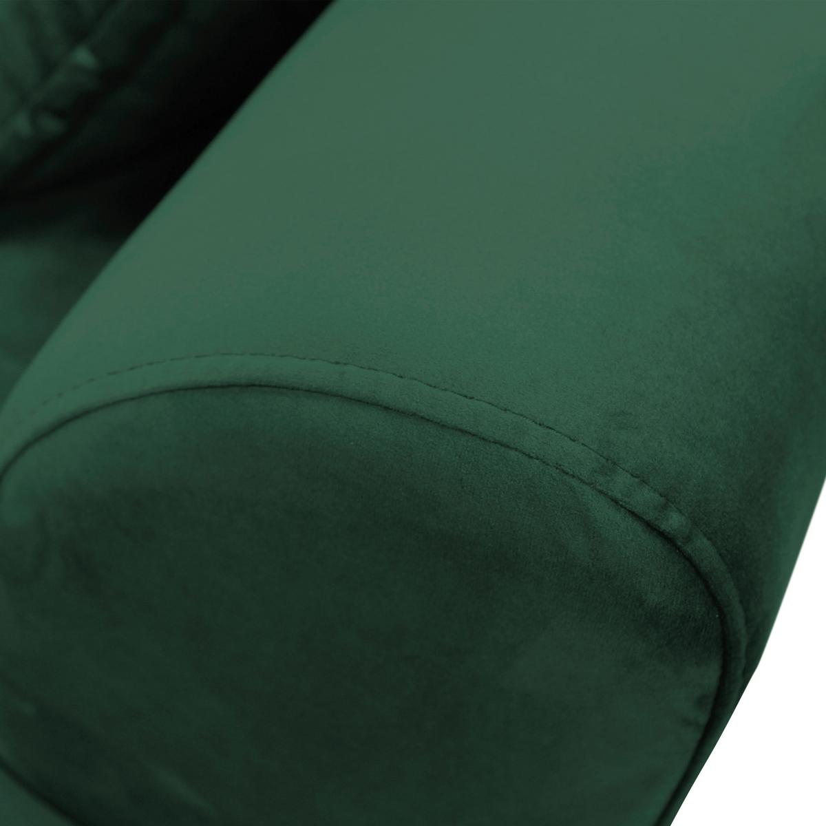 Ecksofa mit Schlaffunktion Bello Ottomane Rechts Grün - Schwarz/Grün, Design, Textil (277/187cm) - Livetastic