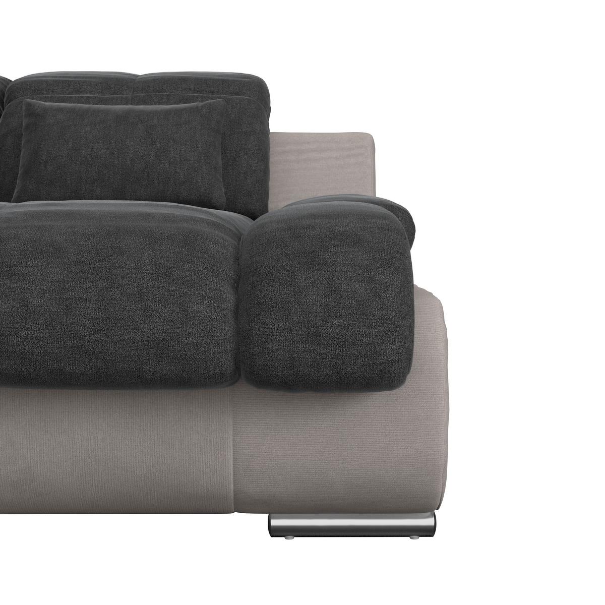 Wohnlandschaft Mit Schlaffunktion Multi, Webstoff - Chromfarben/Anthrazit, MODERN, Textil (228/345/184cm)