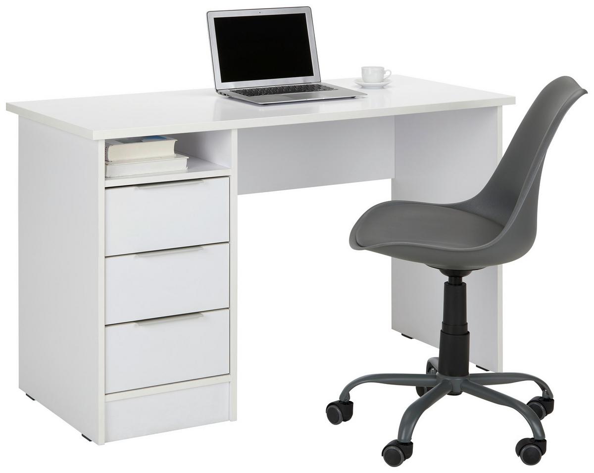 Psací stůl STUDENT - barvy chromu, Konvenční, kov/kompozitní dřevo (120/76/55cm) - Mömax