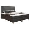 Boxspringbett mit Topper 180x200 cm King De Luxe - Anthrazit/Silberfarben, KONVENTIONELL, Textil (180/200cm) - MID.YOU
