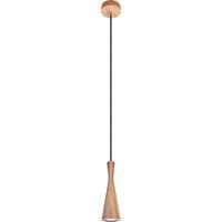 Hängeleuchte 8510144 Vegas - Eichefarben/Schwarz, Natur, Holz (10/90-140cm)