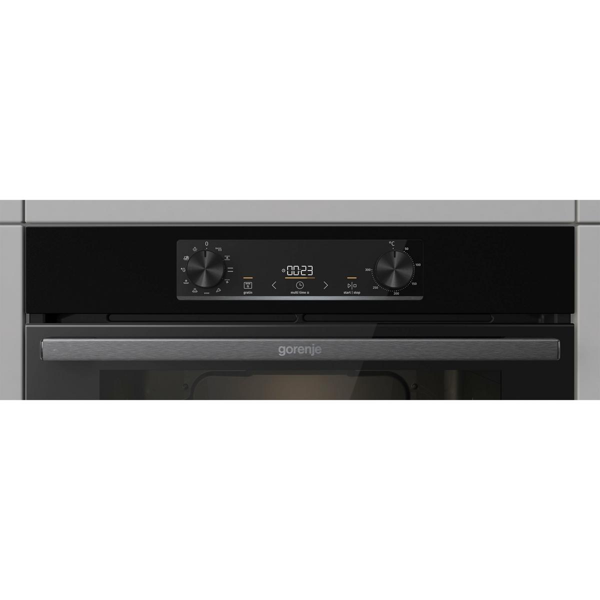 Einbaubackofen Bo6735e02bkot - Schwarz Hochglanz, Basics, Glas/Metall (59,5/59,5/56,4cm) - Gorenje