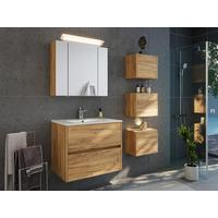 BADEZIMMER Limes, Eichefarben B: 70 cm - Eichefarben/Weiß, Basics, Keramik/Holzwerkstoff (70cm) - MID.YOU