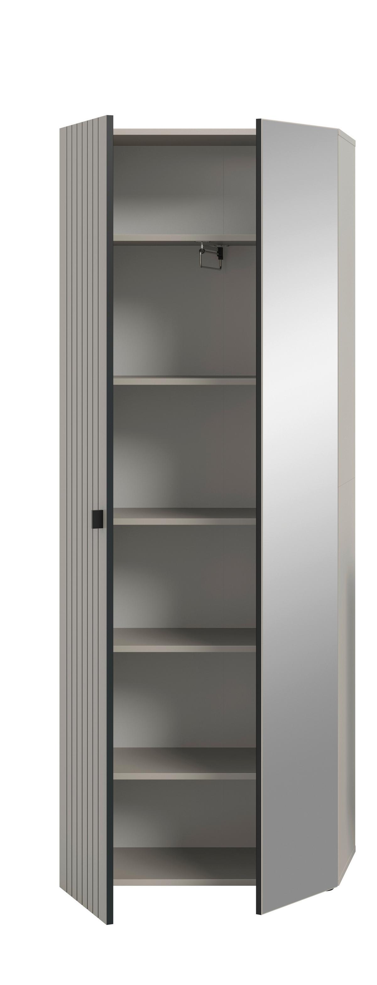 Garderobenschrank Station Kaschmir B: 70cm - Kaschmir, Design, Glas/Holzwerkstoff (70/192/37cm) - MID.YOU