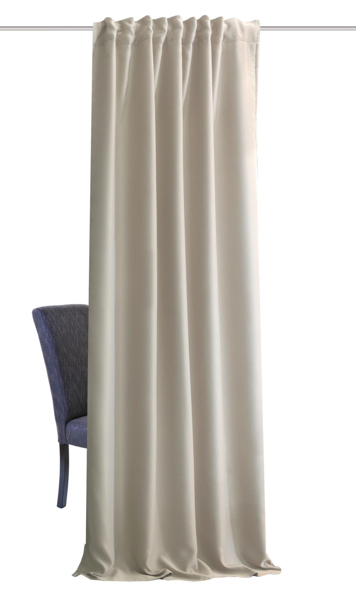 Lärmschutzvorhang Naturfarben B: 135 cm - Naturfarben, KONVENTIONELL, Textil (135/245cm)