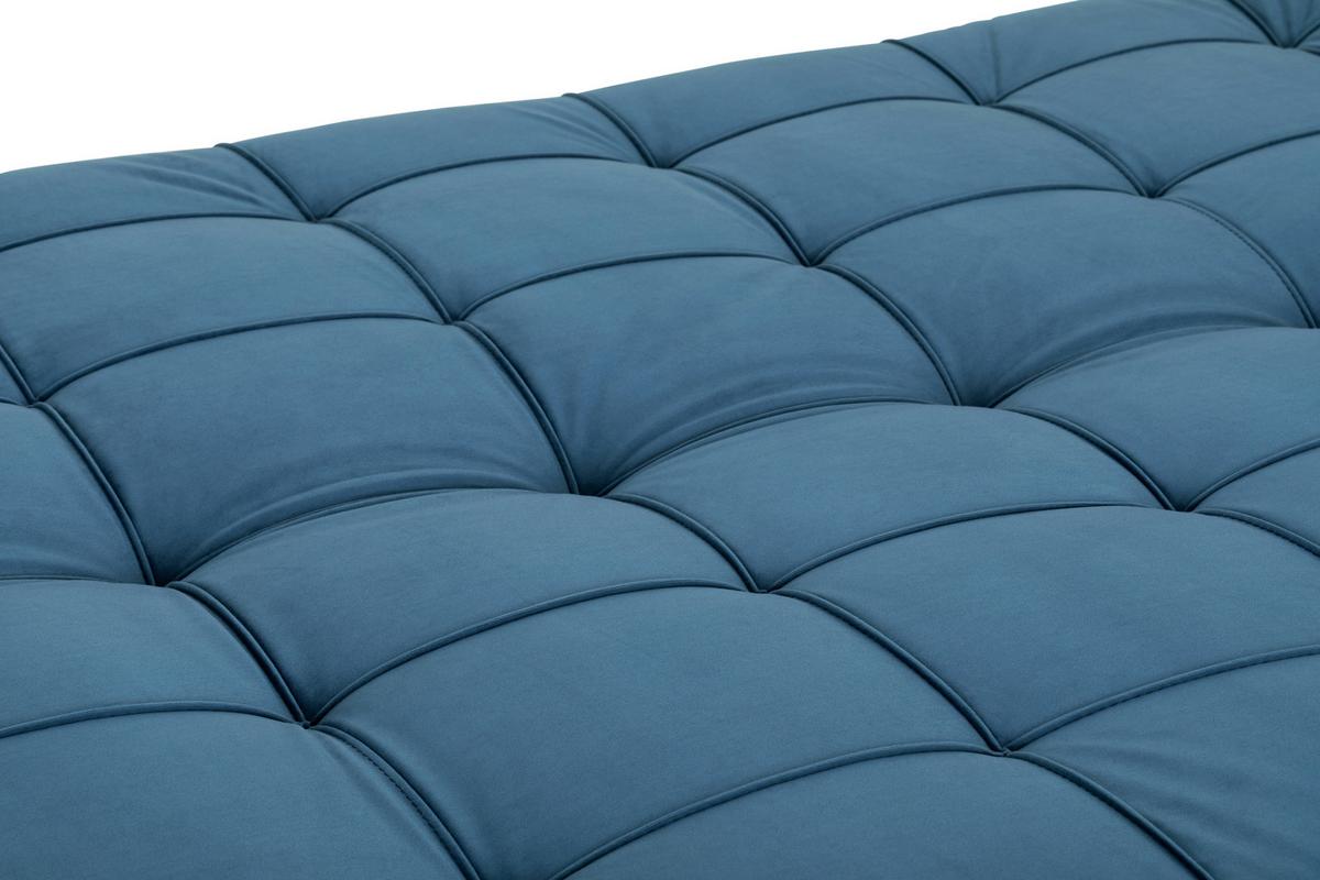 3-Sitzer-Sofa Mit Schlaffunktion Tuvalu B: 195cm - Blau/Schwarz, Design, Holz/Textil (195/96/96cm) - MID.YOU