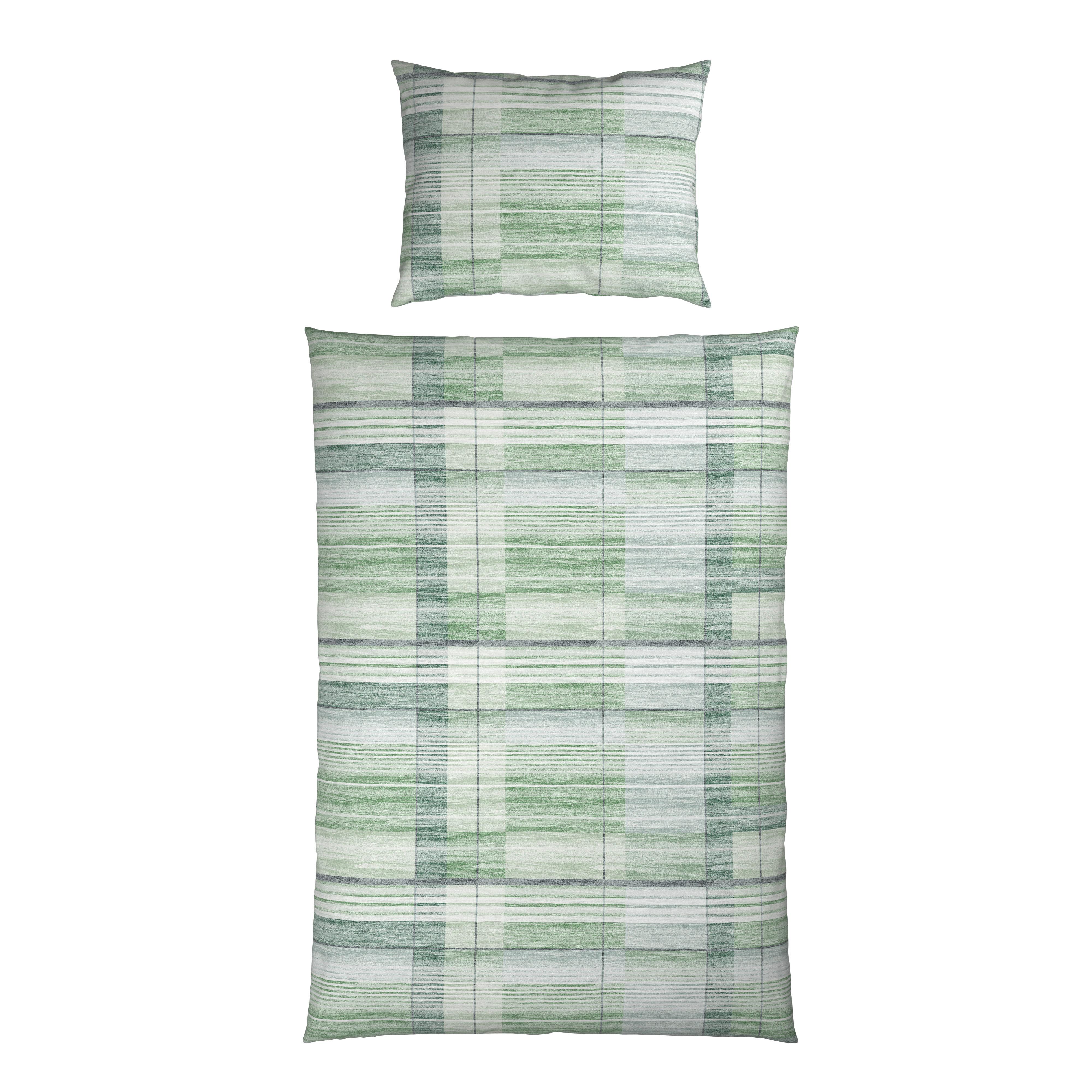 Bettwäsche Elke - Grün, KONVENTIONELL, Textil - Ondega