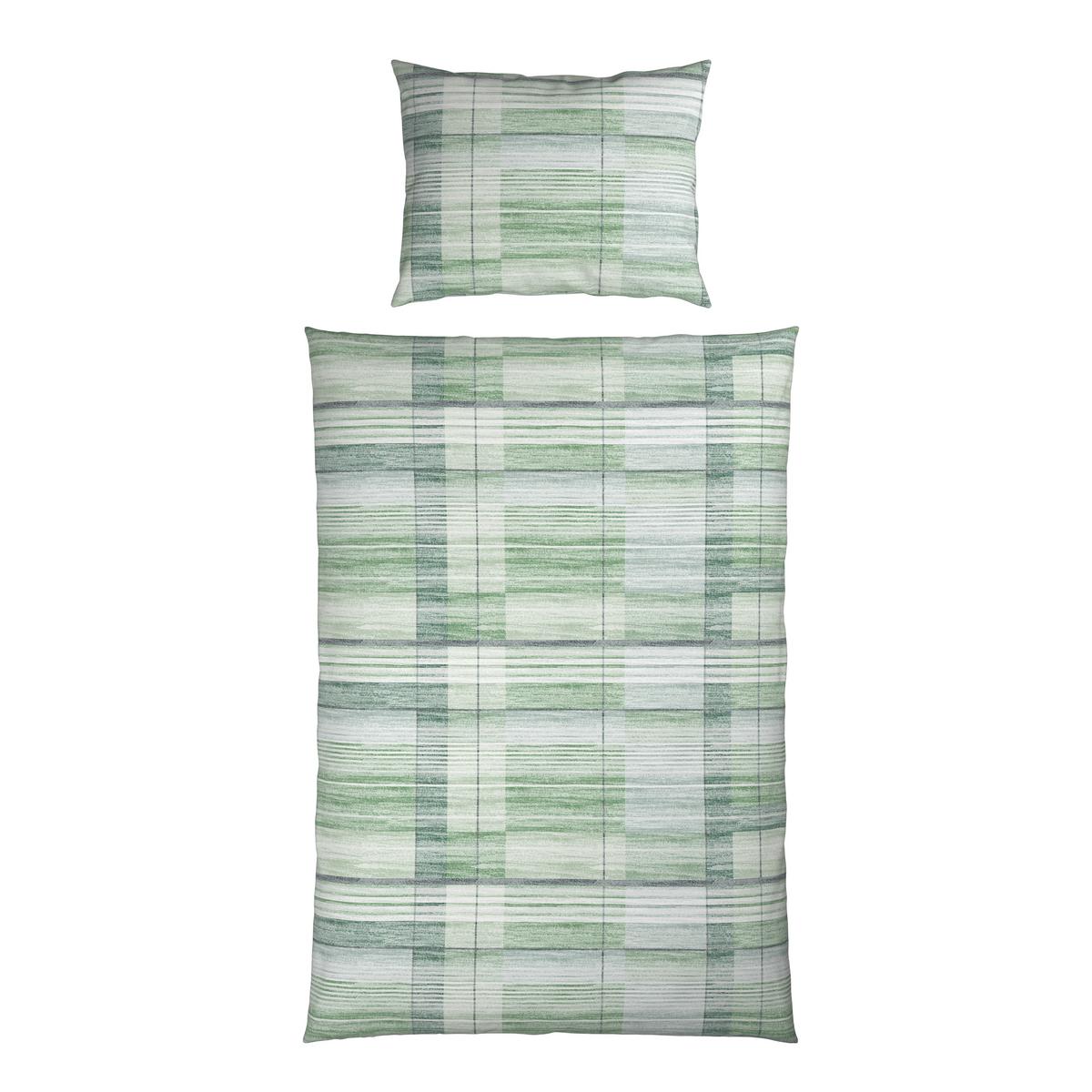 Bettwäsche Elke - Grün, KONVENTIONELL, Textil - Ondega