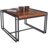Dohányzóasztal Bistro - fekete/natúr, Modern, műanyag/faalapú anyag (72/45/72cm)