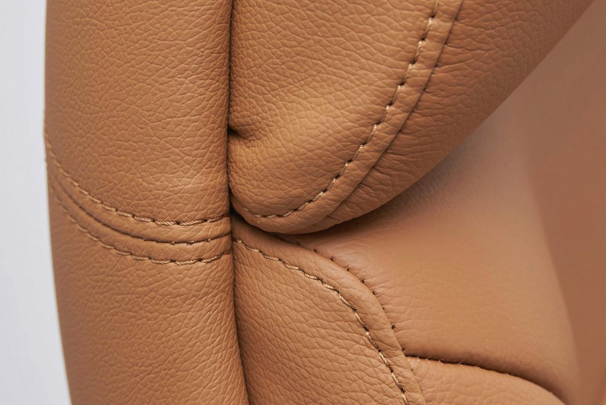 Chefsessel Amstyle Mit Armstützen Hellbraun Leder - Hellbraun/Alufarben, MODERN, Leder/Kunststoff (67/140/67cm) - MID.YOU