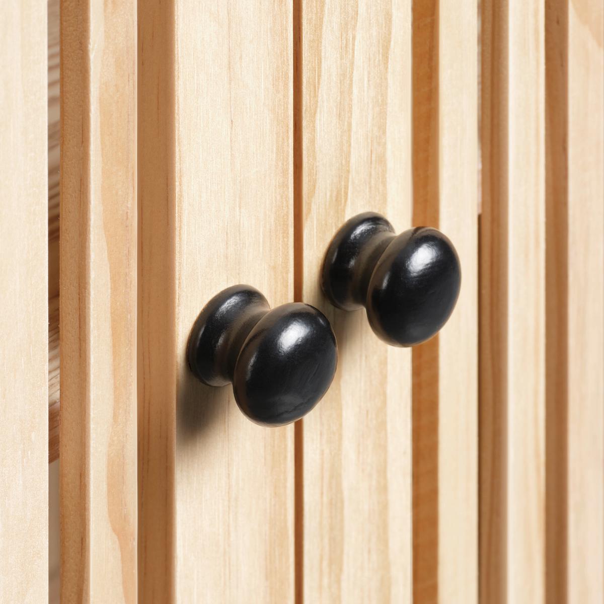 KOMODA COSMA -EXKLUSIV- - čierna/prírodná farba, Modern, kov/drevo - Mömax